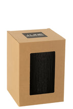 J-Line Lamp Led Cilinder Metaal/Katoen Zwart Large