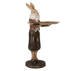 Decoratie Beeld Konijn 18x17x31 cm Beige Bruin Kunststof