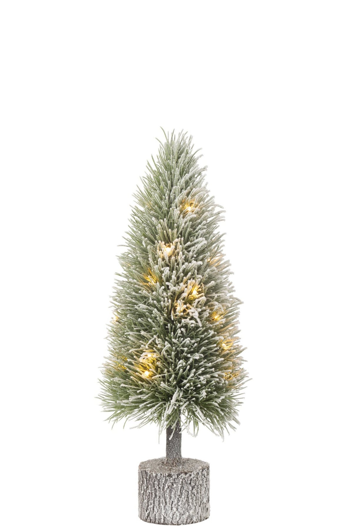 J-Line Kerstboom B+Led Kunststof Sneeuw Groen Medium