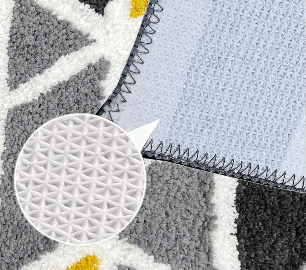 Mozaïekgrijs superzachte microvezel 2000 GSM-badmat 40x60cm (1-pack) | Absorberende antislipdeurmat voor thuisbadkamerkeuken