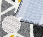 Mozaïekgrijs superzachte microvezel 2000 GSM-badmat 40x60cm (1-pack) | Absorberende antislipdeurmat voor thuisbadkamerkeuken