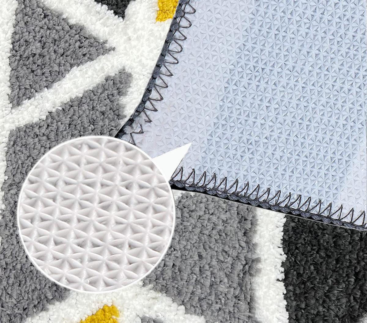 Mozaïekgrijs superzachte microvezel 2000 GSM-badmat 40x60cm (1-pack) | Absorberende antislipdeurmat voor thuisbadkamerkeuken