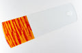Artisano schotel rechthoek plat 42x16 oranje en wit
