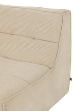 J-Line hoekzetel Grid - hout/schuim - beige