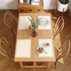 Katoenen placemats – ajourgestikt ontwerp – 48x32 cm | 4-pack