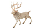 J-Line decoratie Rendier - polyresin - lichtbeige - large
