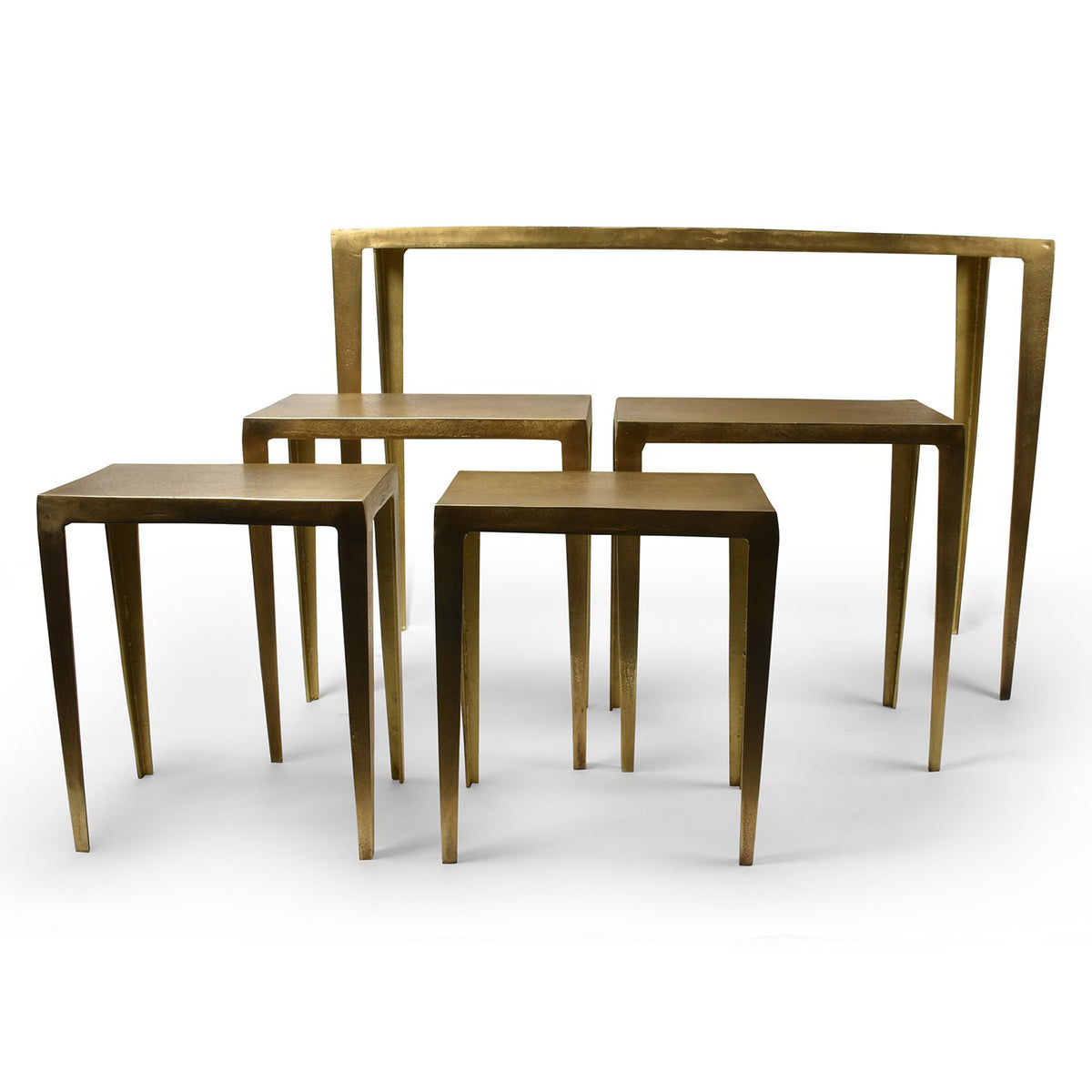 Bijzettafel 5 stuks goud Duro
