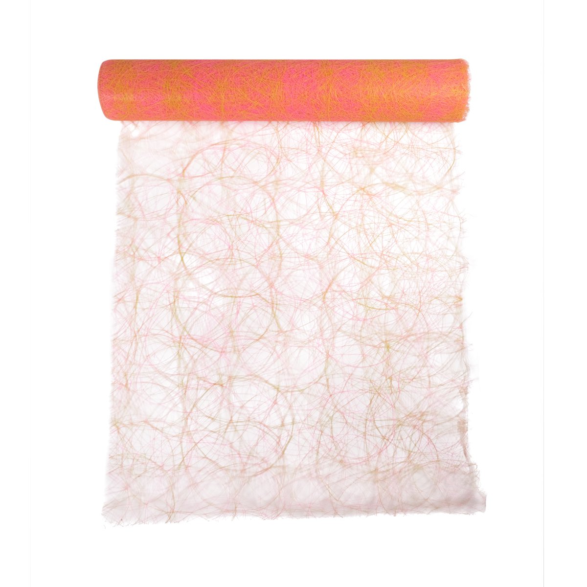 Decoweb Fancy Tafelband geel/roze 60cmx25mtr