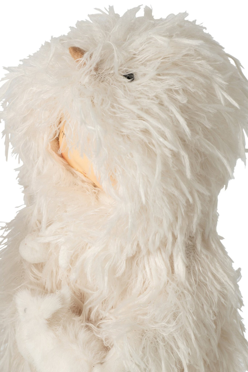 J-Line Kind met haan en konijn - polyester - wit