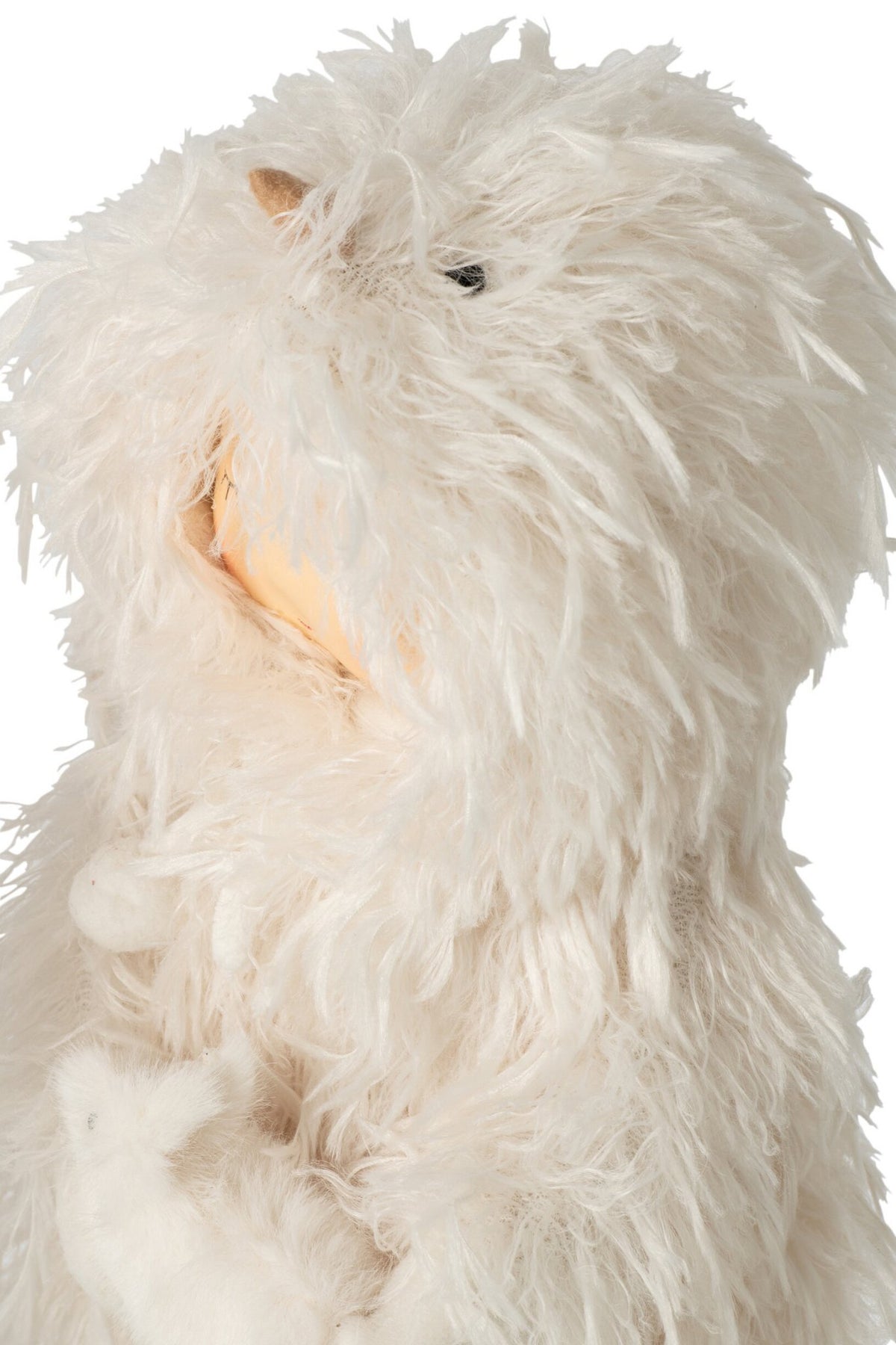J-Line Kind met haan en konijn - polyester - wit