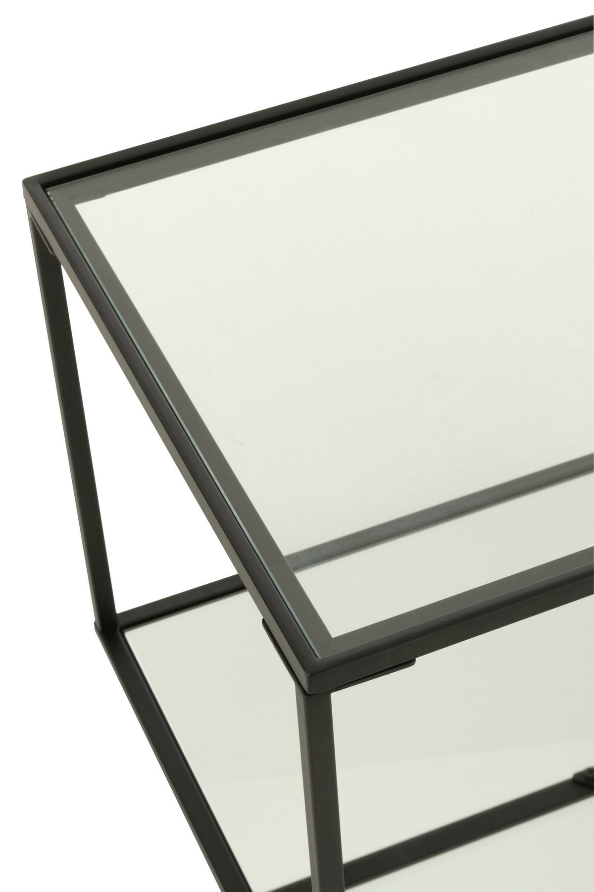 J-Line salontafel - ijzer/glas - zwart - S