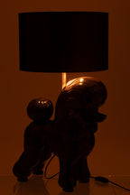 J-Line lamp Hond Poodle - polyresin - zwart