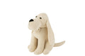 J-Line deurstopper Hond Vlinderdas - textiel - ecru