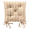 Dutch Decor Francine - Stoelkussen 40x40 cm - Bladpatroon - Met striklinten - Dusty Coral - Roze, wit