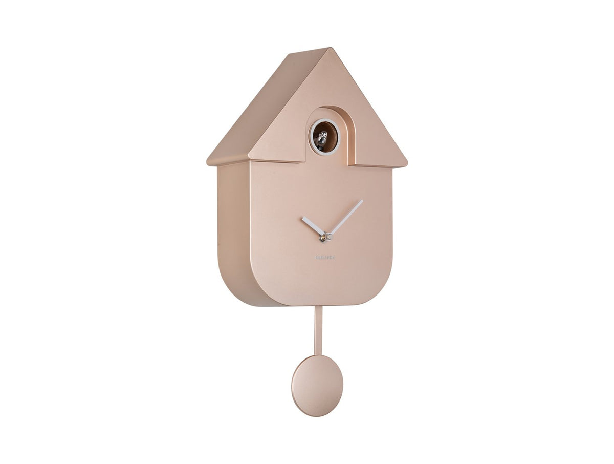 Wandklok Modern Koekoek Metallic