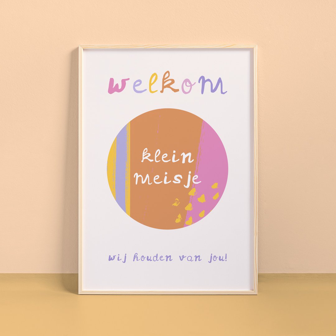 Poster A4 Kleur | Klein meisje