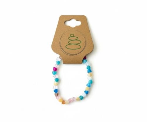Kinder armband (15 cm) 4 mm hartjes