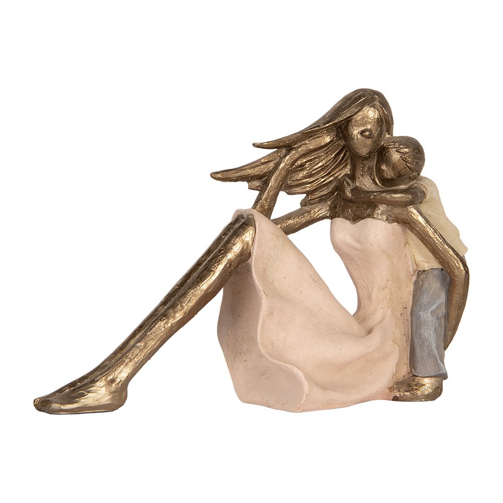 Decoratie Beeld Vrouw 23x9x16 cm Goudkleurig Kunststof