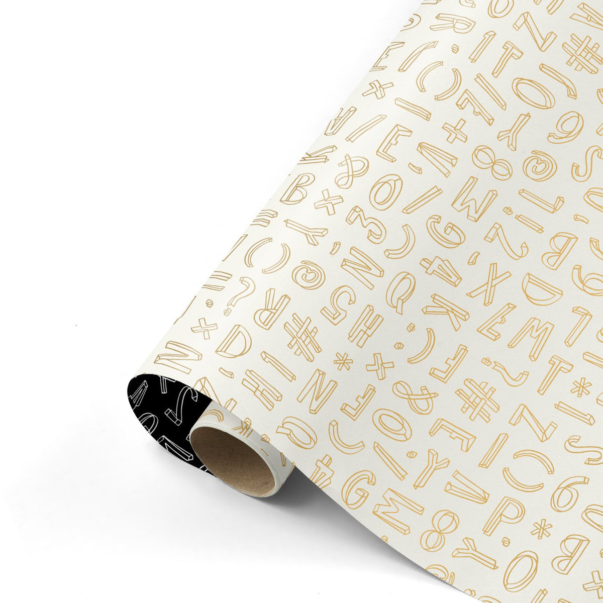 Typo Graphic - Rollen cadeaupapier - 10 stuks