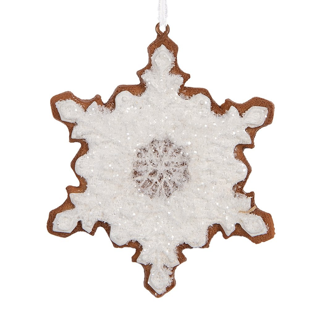 Kersthanger Sneeuwvlok 9x1x10 cm Wit Kunststof