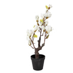Kunstplant Magnolia 16x14x60 cm Wit Kunststof
