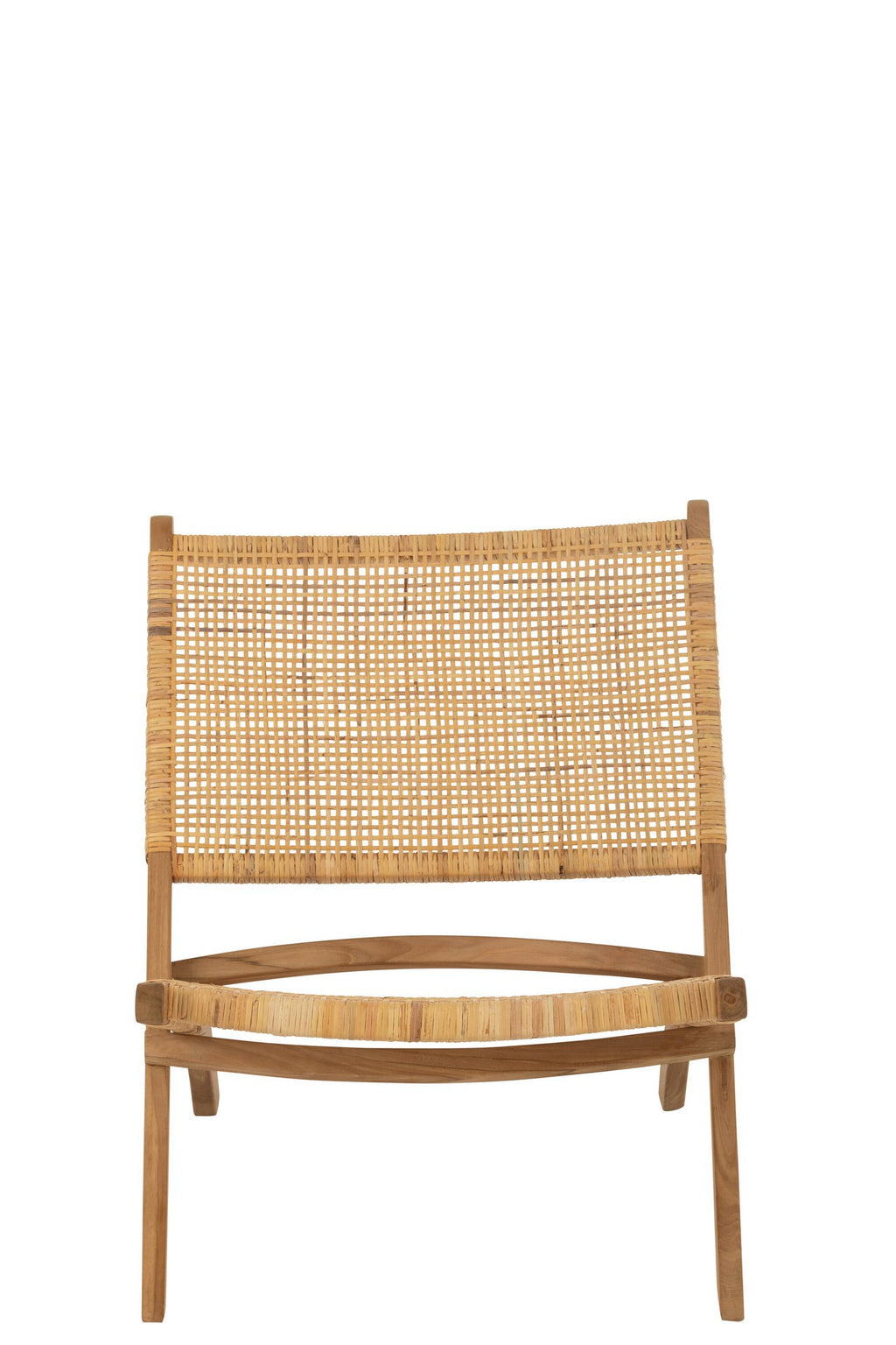 J-Line Plooeistoel Rattan/Teak Naturel