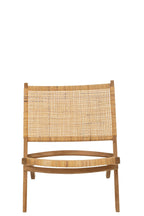 J-Line Plooeistoel Rattan/Teak Naturel