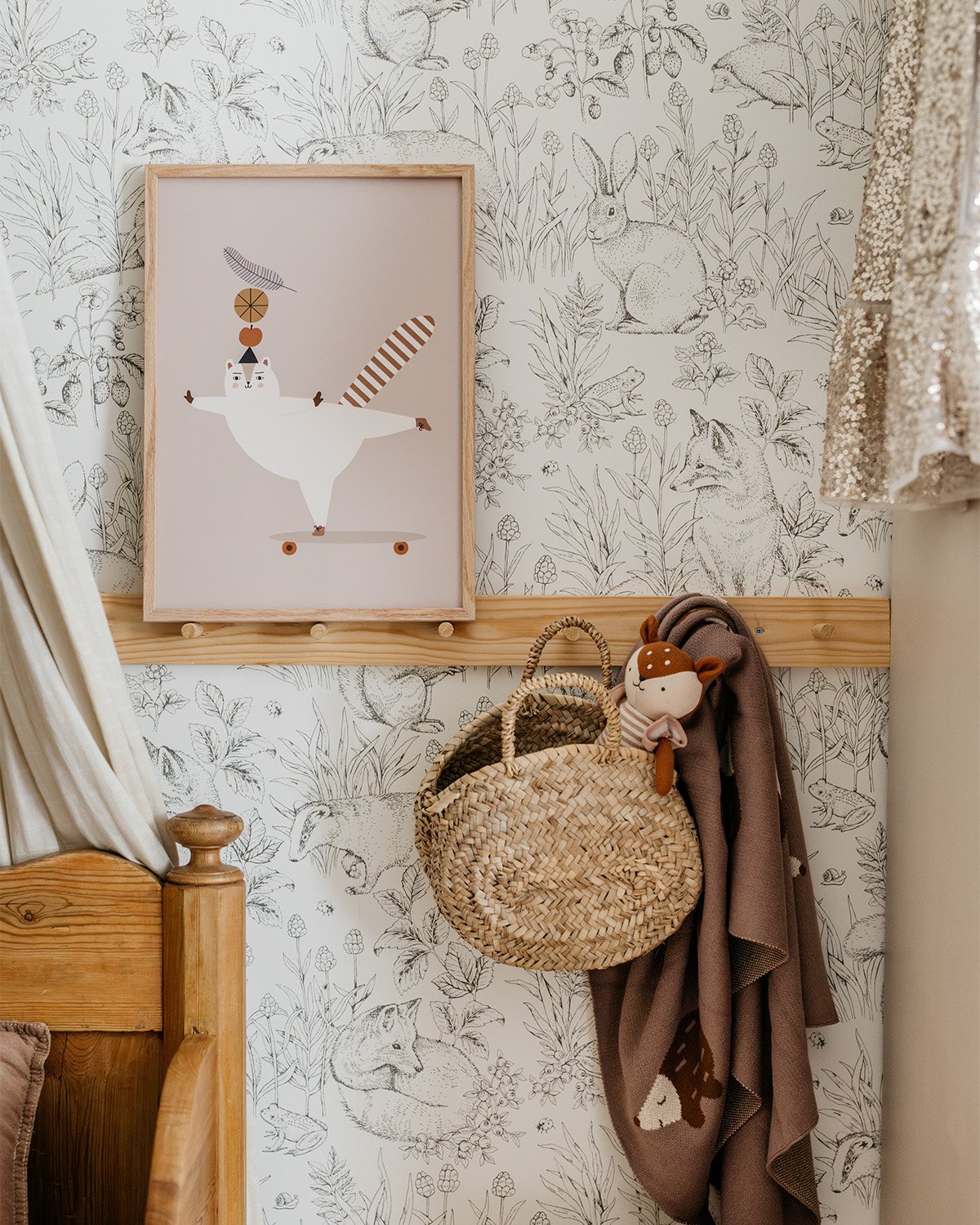 Gebreid speelgoed, babycadeau, hert Freja