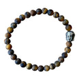 Dames armband Tijgeroog mat 6 mm met Boeddha kraal