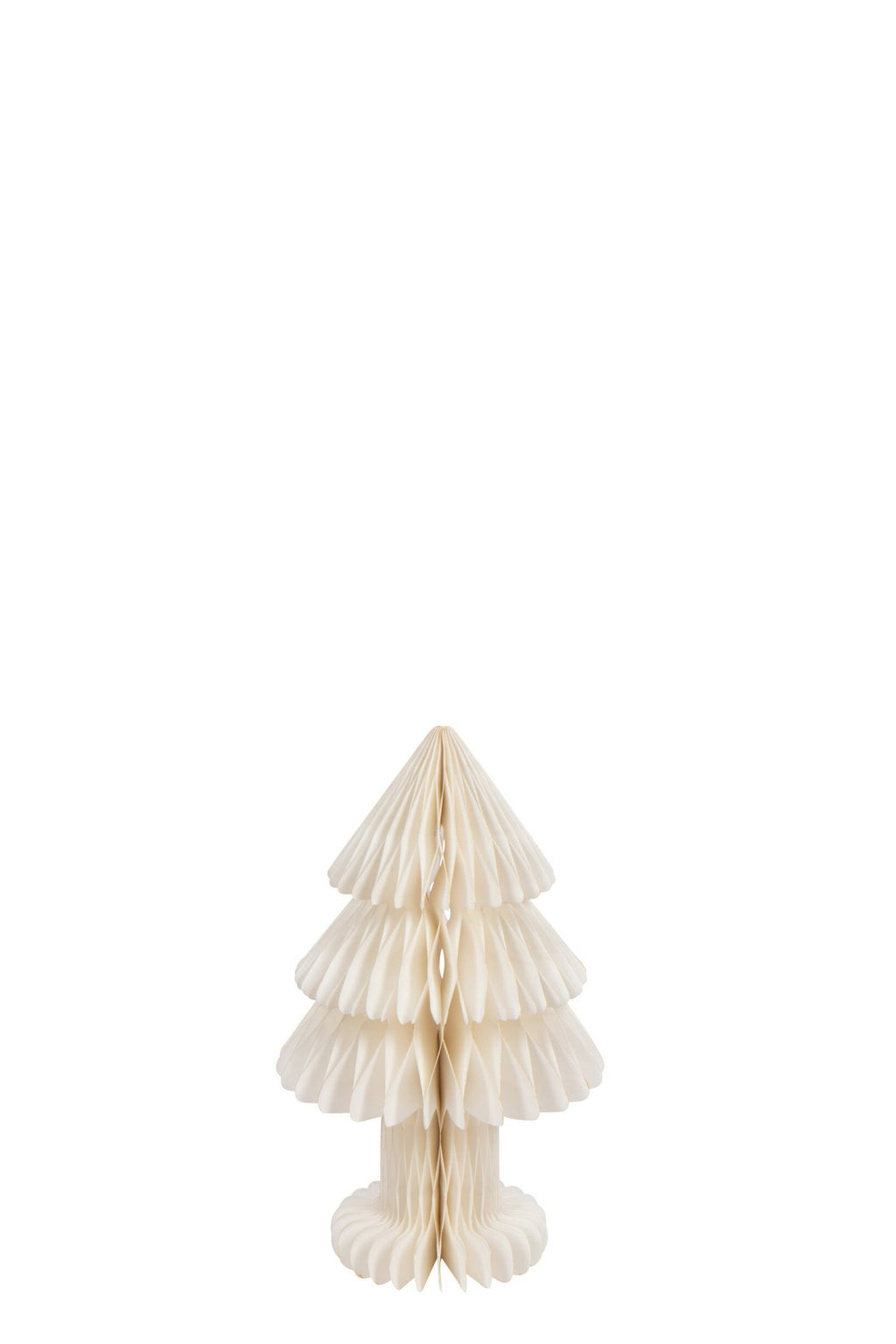 J-Line decoratie Kerstboom Vouwbaar - papier - gebroken wit - M