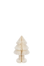 J-Line decoratie Kerstboom Vouwbaar - papier - gebroken wit - M