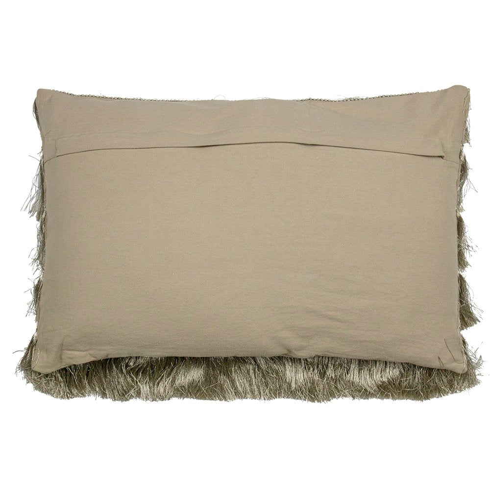 Groot kussen franjes goud 40x60cm