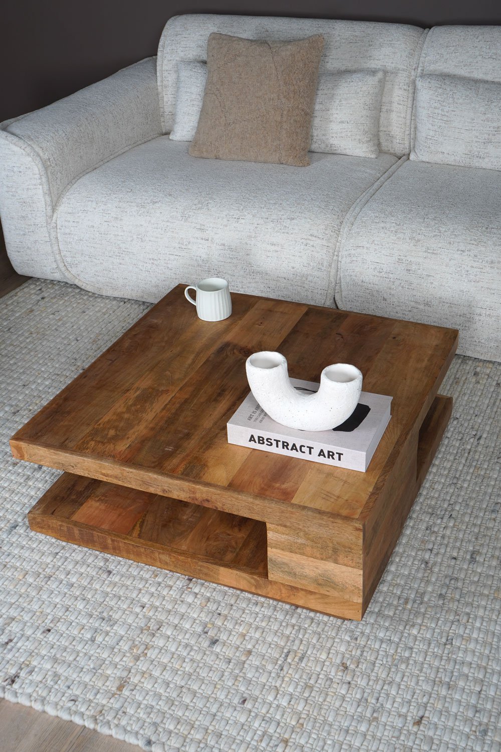 Salontafel Bram - Mangohout - 80 x 80 cm
