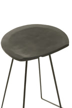 J-Line Barstoel Teak Hout/Ijzer Zwart