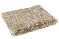 J-Line Plaid tweed - katoen - blauw/beige - 180 x 130 cm