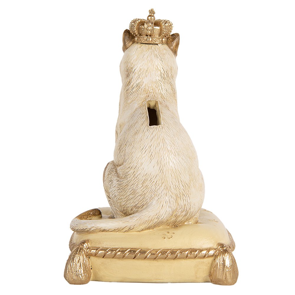 Spaarpot Kat 14x13x20 cm Beige Kunststof