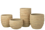 J-Line bloempot Golf + Buiten zand - steen - beige - extra L