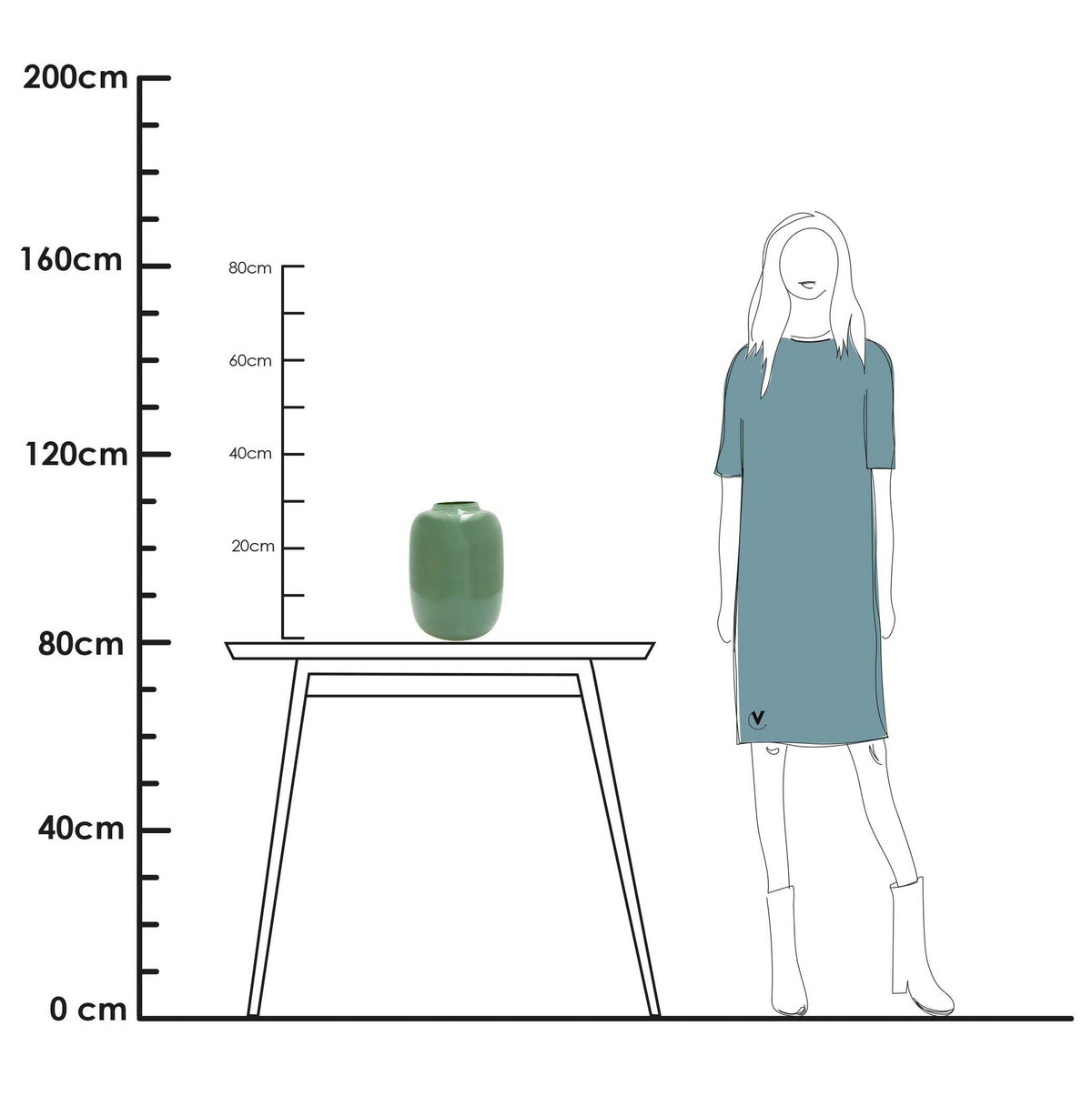 Vaas - Artic pastel green