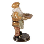 Kerstdecoratie Beeld Kerstman 15x18x31 cm Beige Kunststof