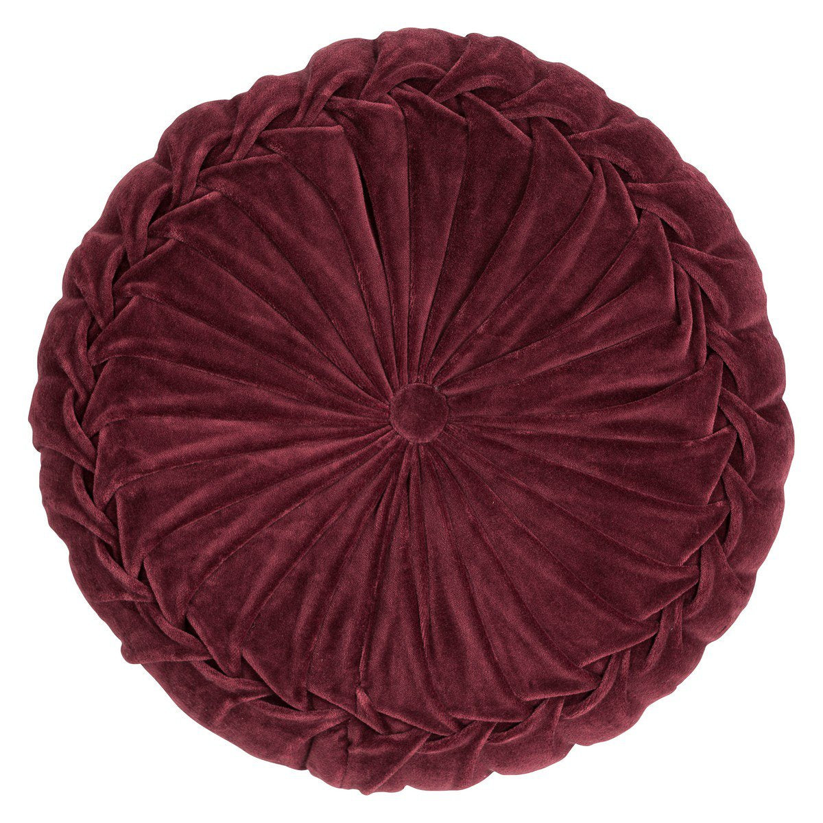 Kanan Velvet kussen bordeaux dia40x10cm
