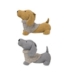 Deurstopper Teckel Sweater Oker 30x16x23cm