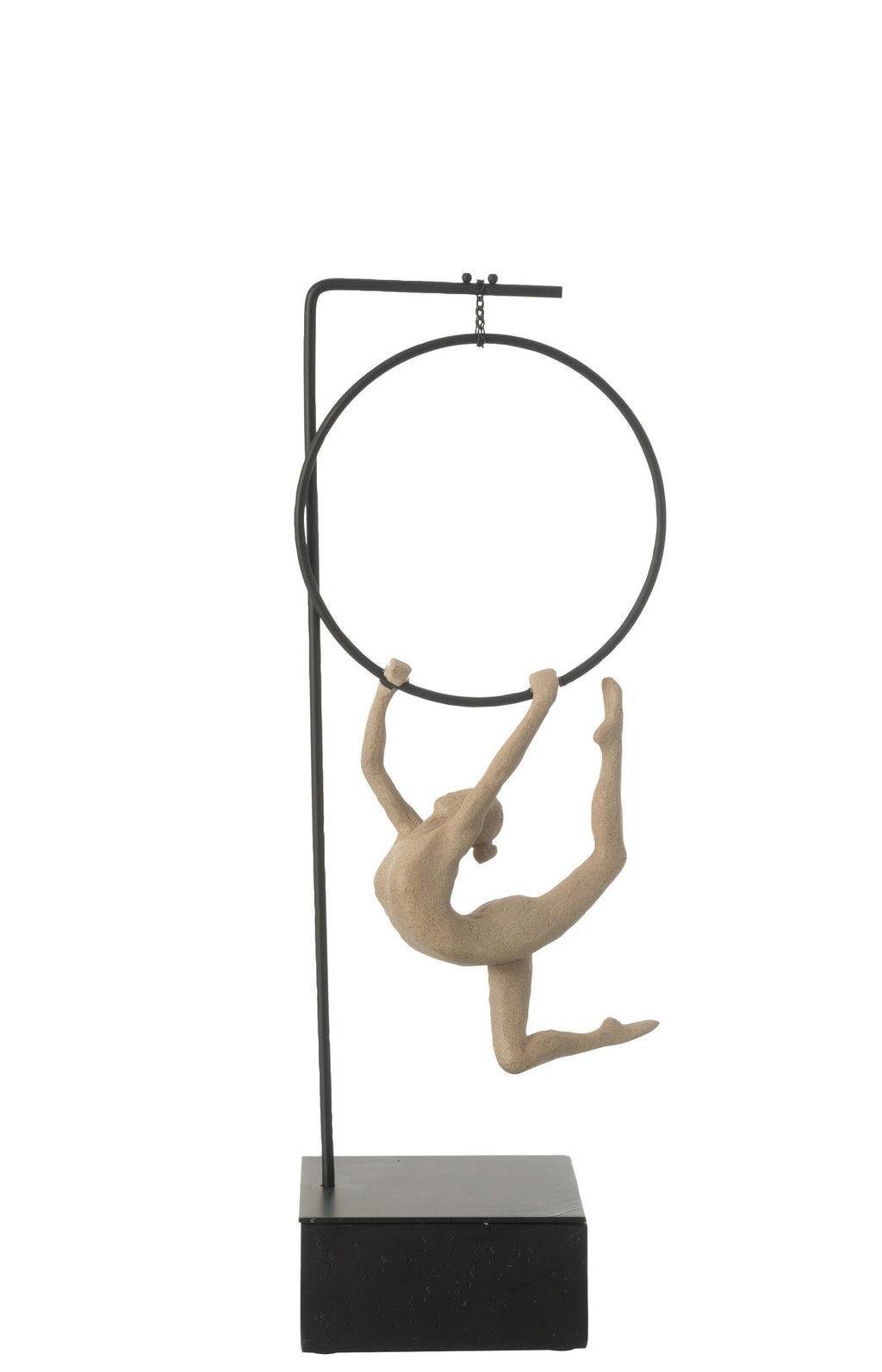 J-Line Gymnaste Hoepel Alpha Resin Beige/Zwart