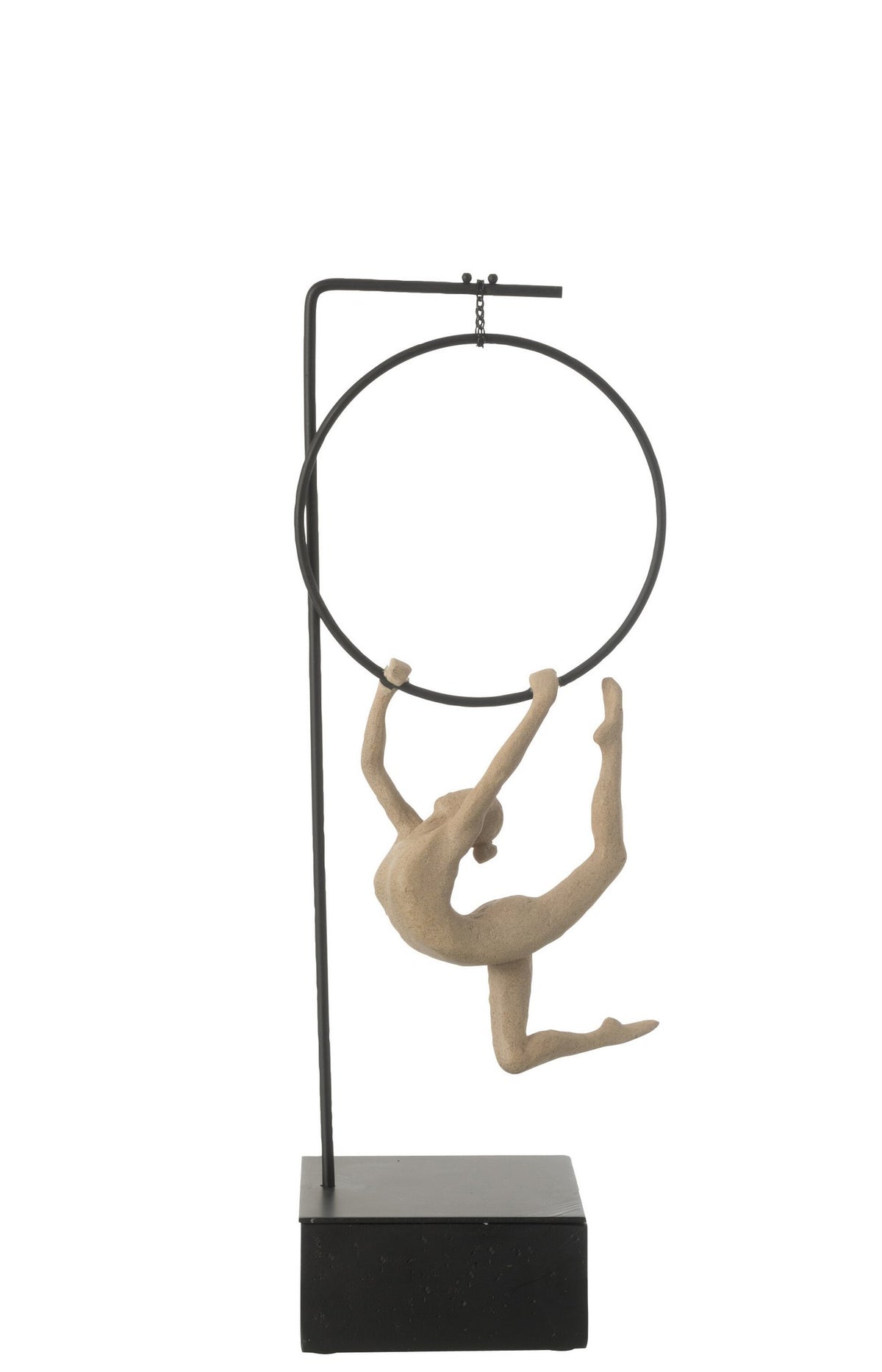 J-Line Gymnaste Hoepel Alpha Resin Beige/Zwart