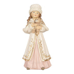 Kerstdecoratie Beeld Kind 8x7x17 cm Beige Kunststof
