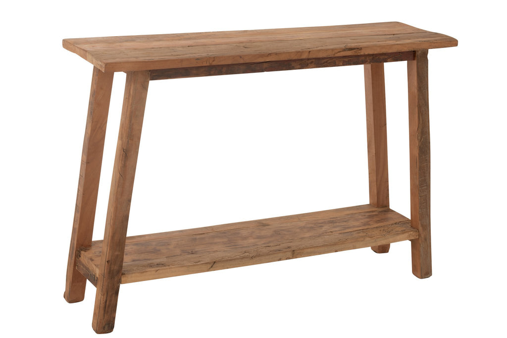 J-Line Console Vierkant Gerecycleerd Hout Naturel