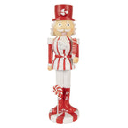 Kerstdecoratie Beeld Notenkraker 23 cm Rood Wit Polyresin Kerstfiguren