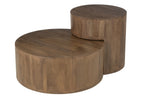 J-Line Set Van 2 Bijzettafels Toge Mango Hout Bruin