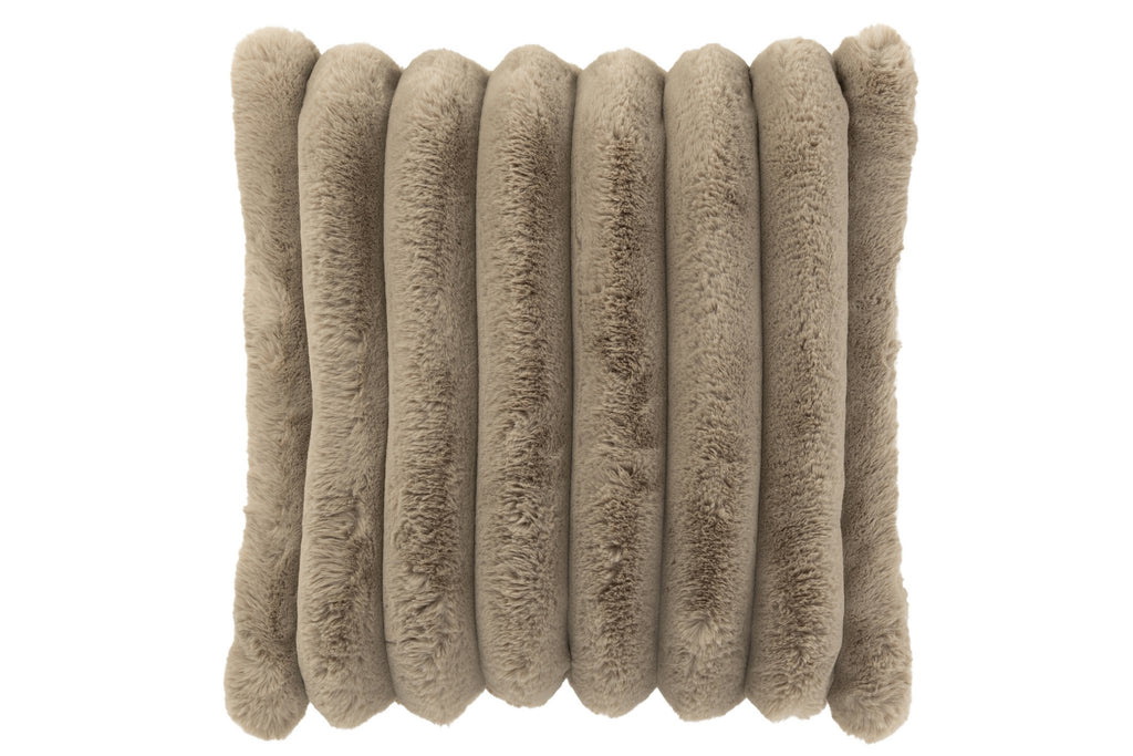 J-Line Kussen Groot Corduroy Polyester Taupe