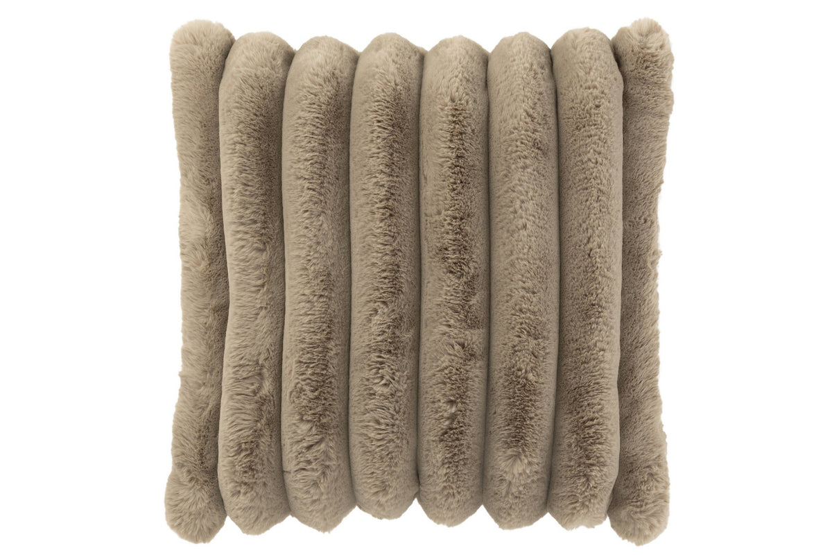 J-Line Kussen Groot Corduroy Polyester Taupe