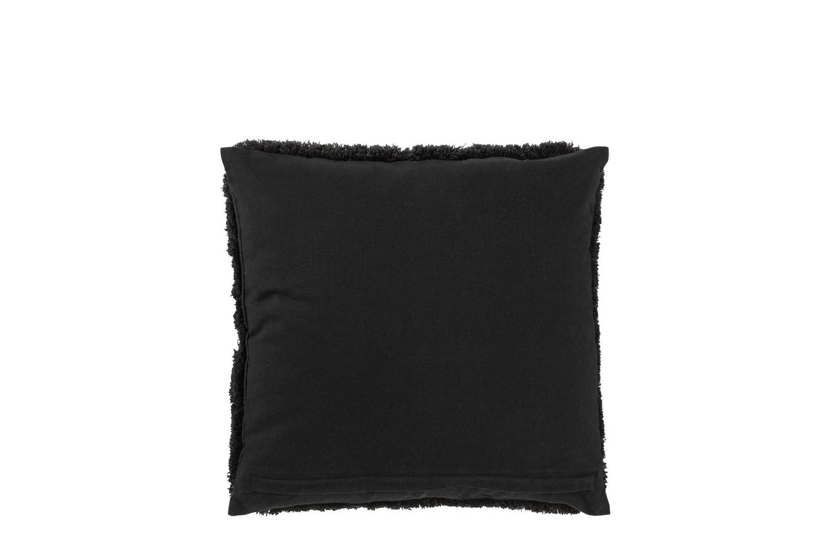 J-Line kussen Ibiza - textiel - zwart